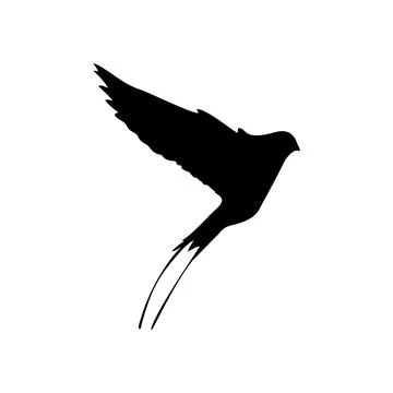 Bird black icon Stock Illustration
