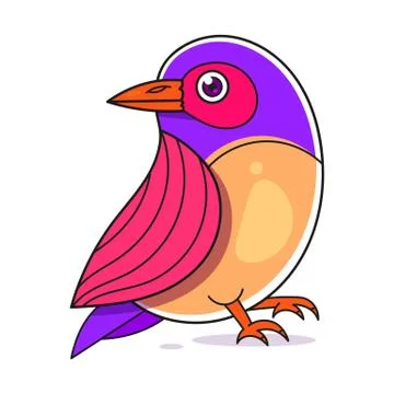 Bird On A Branch Vector Design Elements. Graphic Drawing, Engraving Style. 스톡 일러스트