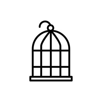 Bird Cage Icon Conceptual Vector Illustration Design Stock Illustration