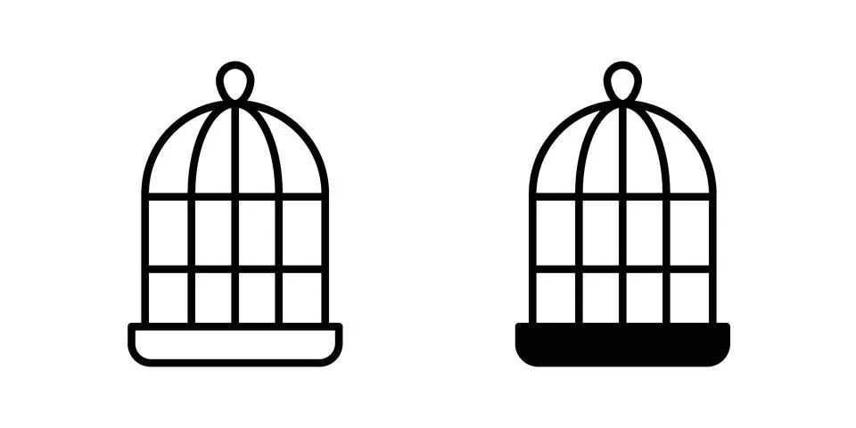 Bird cage icon illustration vector, icon set for apps Stock Illustration