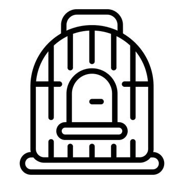 Bird cage icon outline vector. Pet toy Stock-Illustration