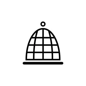 Bird Cage, Pet Cell, Empty Birdcage Solid Flat Vector Icon Isolated on Whit.. Stock Illustration