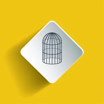 Bird cage symbol 스톡 일러스트