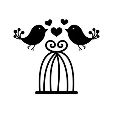 Bird cage, vector design on white isolated background Stock Illustration