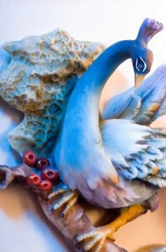 Bird on canvas Stock Photos