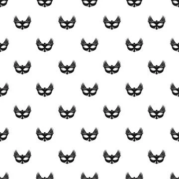 Bird carnival mask pattern seamless vector イラスト素材