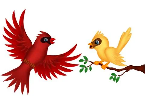 Bird cartoon flying Stock Illustration