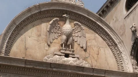 Bird Carved in Stone Video stock 1059723
