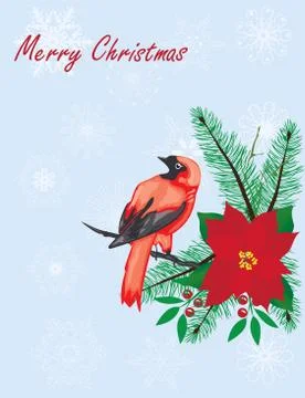Bird Christmas Stock Illustration