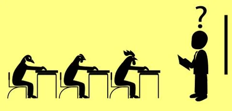 Bird classroom Stock Illustration