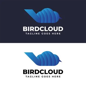 Bird Cloud Logo Illustrazione stock