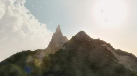 Bird, clouds and mountains Video stock 751490