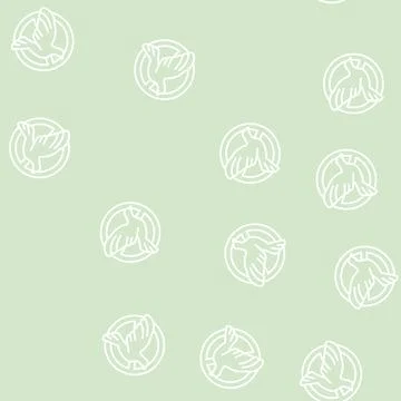 Bird control line seamless pattern Stock Illustration