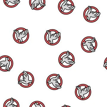 Bird control vector seamless pattern イラスト素材