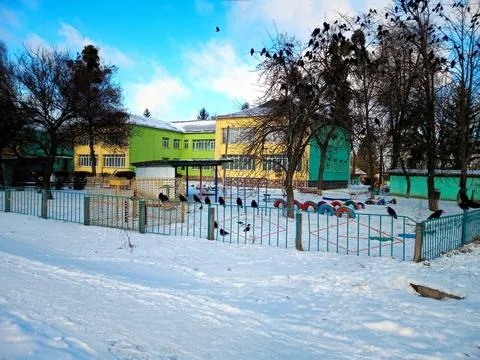 Bird crows sit on a tree and a fence Foto stock