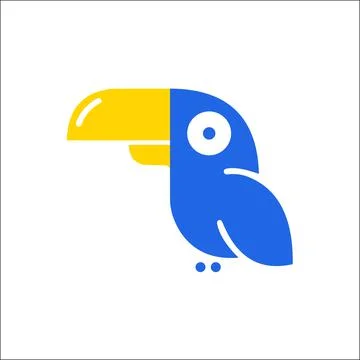 Bird cute parrot logo vector illustration Stock Illustration