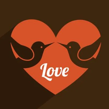 Bird design over brown background, vector illustration Ilustração Stock