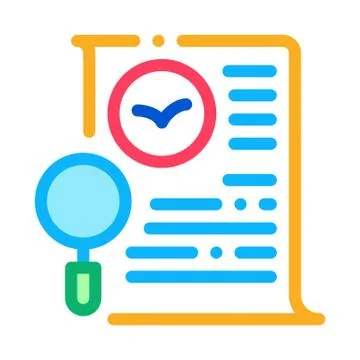 Bird Document List Research Icon Thin Line Vector Illustrazione stock