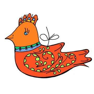 Bird doodle. vector illustration. Stock Illustration