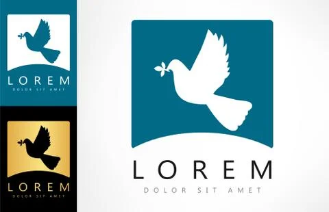 Bird dove logo Stock Illustration