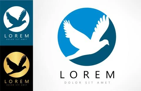 Bird dove logo Stock Illustration