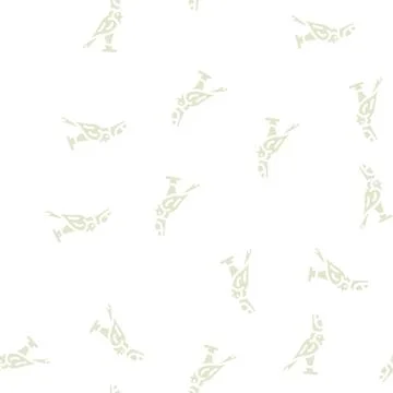 Bird egypt glyph vector seamless pattern イラスト素材
