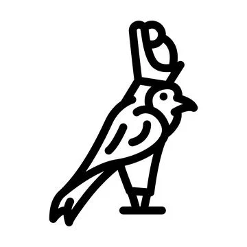 Bird egypt line icon vector illustration Illustrazione stock