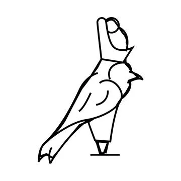 Bird egypt line icon vector illustration Stock Illustration