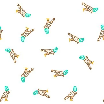 Bird egypt vector seamless pattern 스톡 일러스트