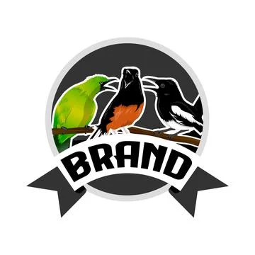 Bird emblem logo Stock Illustration