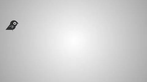 Bird with empty speech balloon 스톡 동영상 1095193