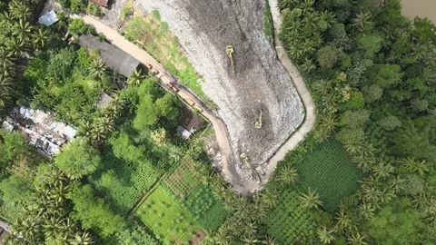Bird Eye Shoot-Disposal Area Stock Footage 148306062