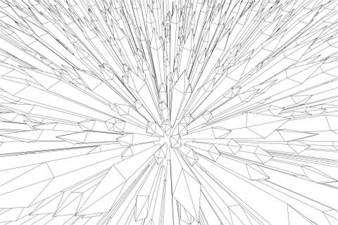 Bird Eye View Abstract sharp 3d Illustration Stock Illustration