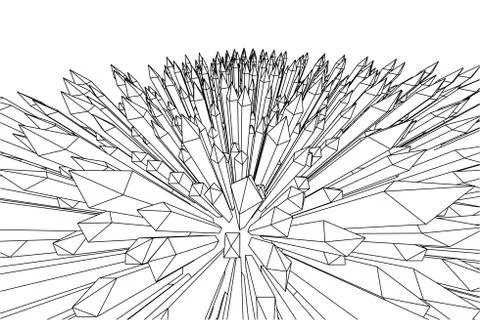 Bird Eye View Abstract sharp 3d Illustration 스톡 일러스트