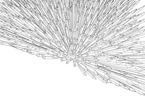 Bird Eye View Abstract sharp 3d Illustration 스톡 일러스트