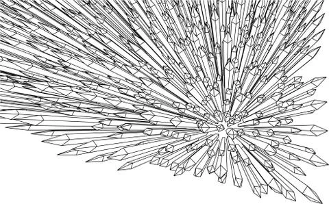 Bird Eye View Abstract sharp 3d Illustration Stock Illustration