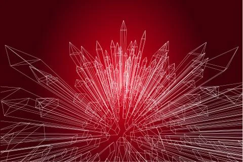 Bird Eye View Abstract sharp 3d Illustration Stock Illustration