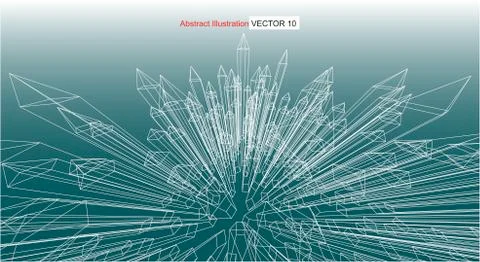 Bird Eye View Abstract sharp 3d Illustration vector Stock Illustration