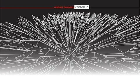 Bird Eye View Abstract sharp 3d Illustration vector Stock Illustration