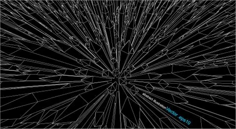 Bird Eye View Abstract sharp 3d Illustration vector Illustrazione stock