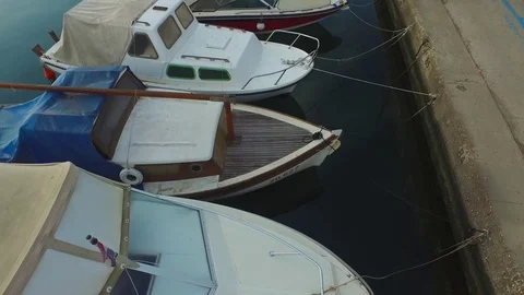 Bird eye view on ships Video stock 69833385