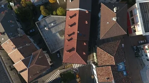 Bird eye view of small and mid sized Southern European buildings Video stock 76732897