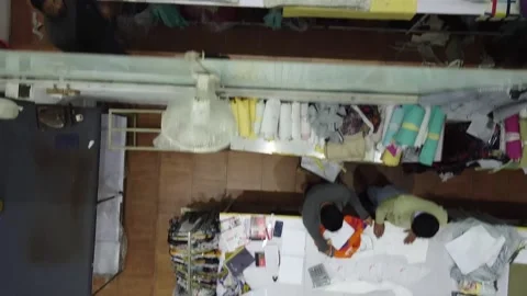 Bird eye view of textile factory in Pakistan Stock Footage 199244059