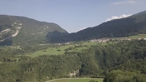 Bird eye view of a valley Stock Footage 128303014