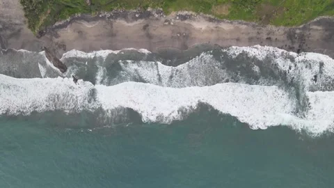 Bird Eye View on Waves Stock Footage 146692597