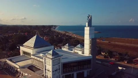Bird eyes mosque Stock Footage 225703068