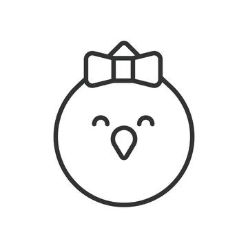 Bird face, icon in line design. bird, animal, avian, cute, wildlife, feathers 스톡 일러스트