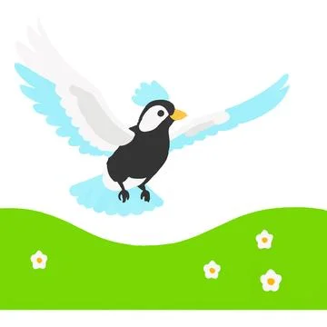 Bird feather migration Sky Nest イラスト素材