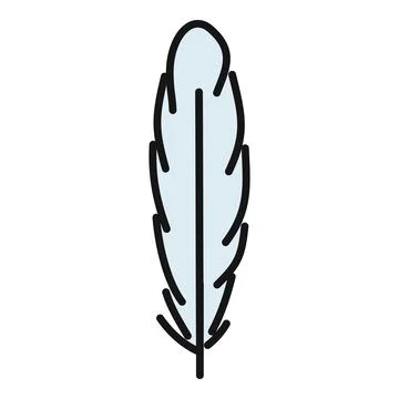 Bird feather representing softness, lightness, and writing イラスト素材