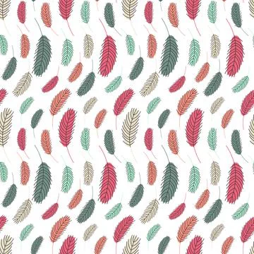 Bird feathers pattern.Easter pattern with feathers Stockillustratie
